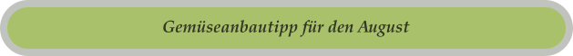 Gemüseanbautipp für den August