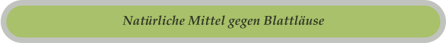 Natürliche Mittel gegen Blattläuse